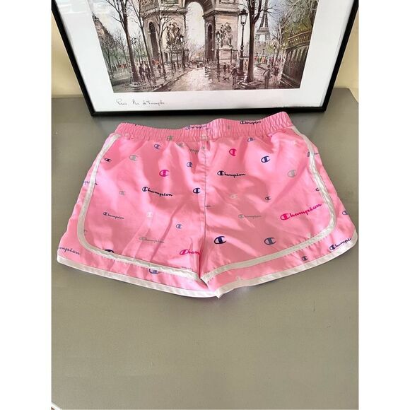 Champion Pink Candy 'Champion' Script Varsity Shorts - Picture 4 of 9